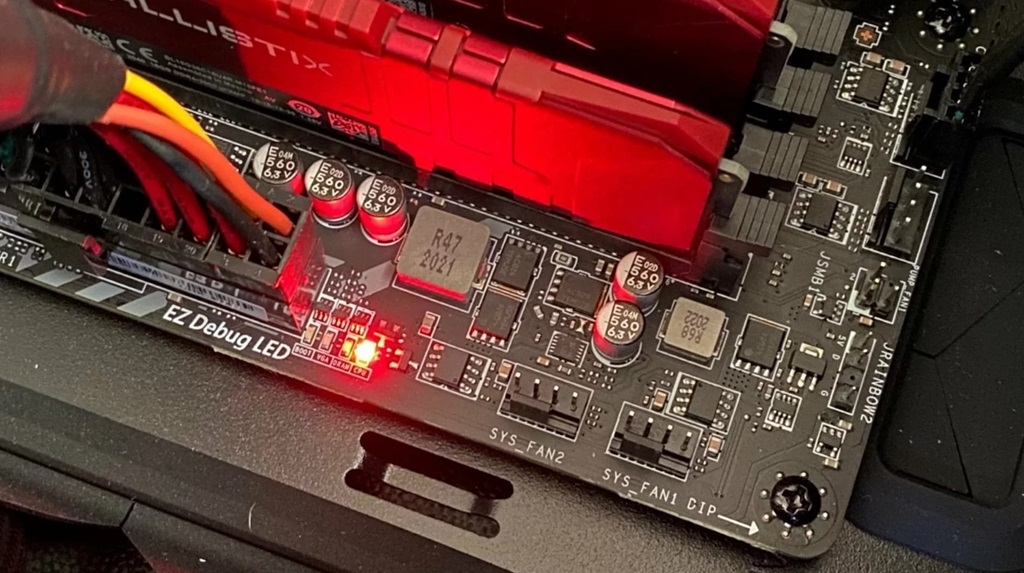 Red Light on Mobo Mean