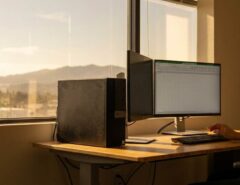 Professional workstation setup with optimized desktop performance